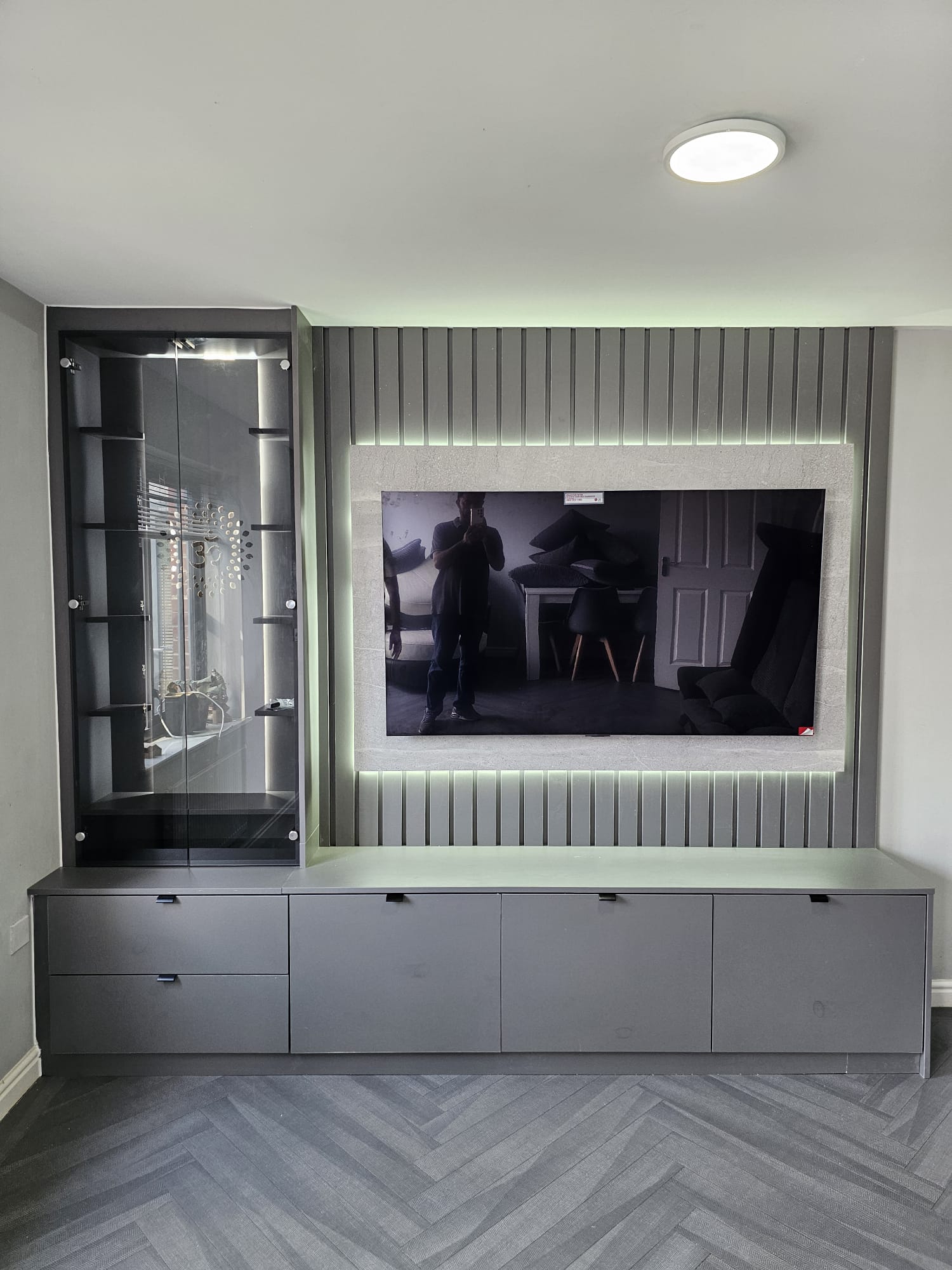 Media wall by Python Kitchen